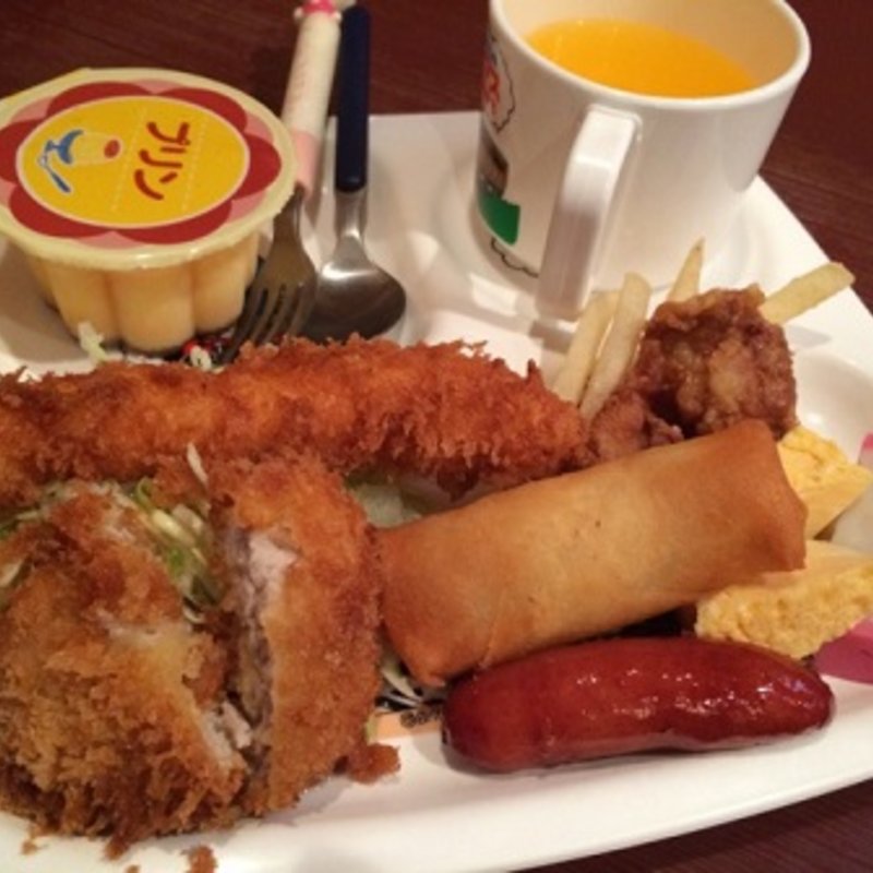 お子様ランチ(ごますりとんかつ　とんき)