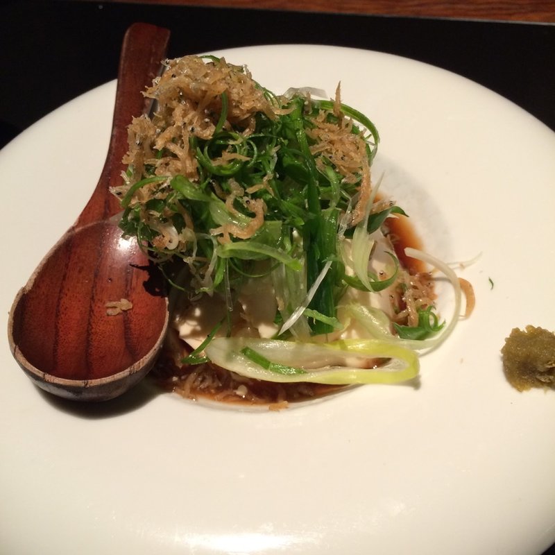 九条葱とじゃこ冷奴(もつ吉 本店)