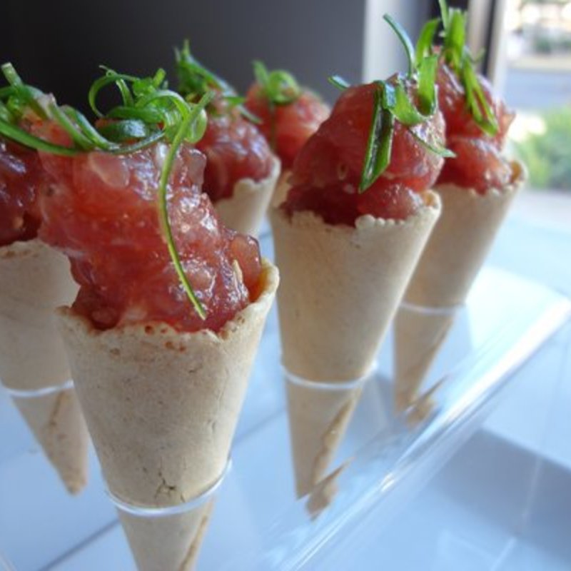 Fresh ahi tartar cones(Chef Chai)