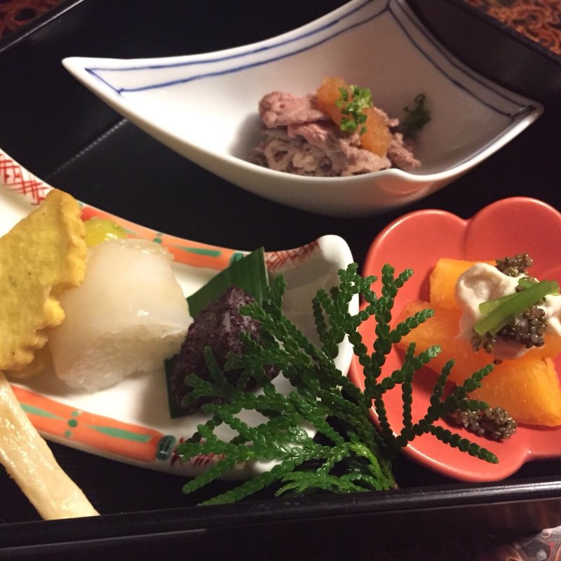 前菜(手打ち蕎麦と懐石料理 あずみ野)