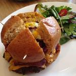 beef & pork burger (Tucker & Bevvy Breakfast )