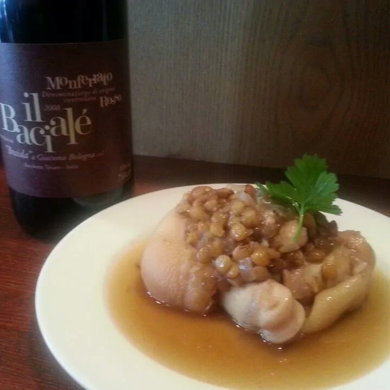 豚足とレンズ豆のコンソメ煮(ビストロオチアイ)