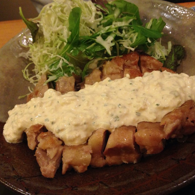 照り焼き鶏肉の豆腐タルタル(和食淡々菜)