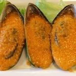 Green baked mussels(Shin sen Gumi Yakitori)