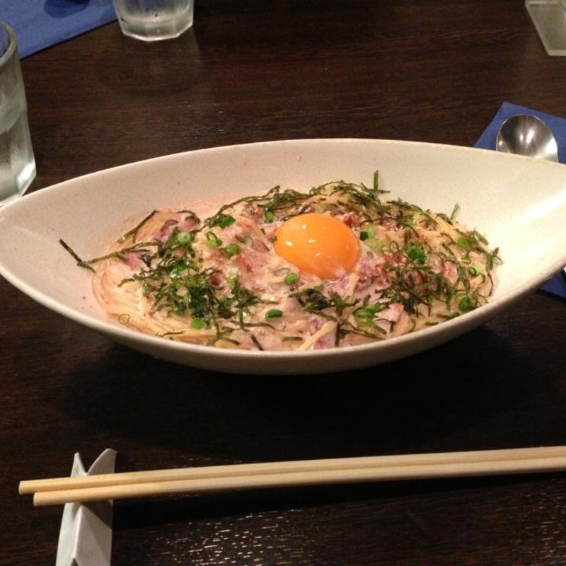 明太子カルボナーラ(日本style パスタ)