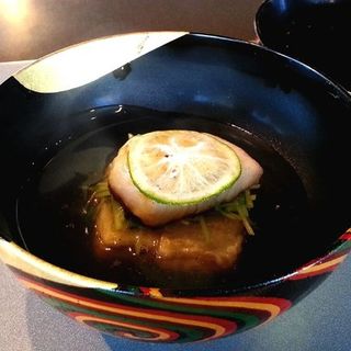 Black codfish over tofu (Nanzan GiroGiro)