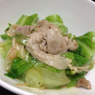 レタスと豚肉炒め(ごはん屋 たんぽぽ )