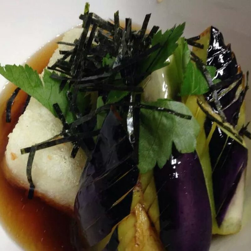 豆腐とナスの揚げだし(ごはん屋 たんぽぽ )