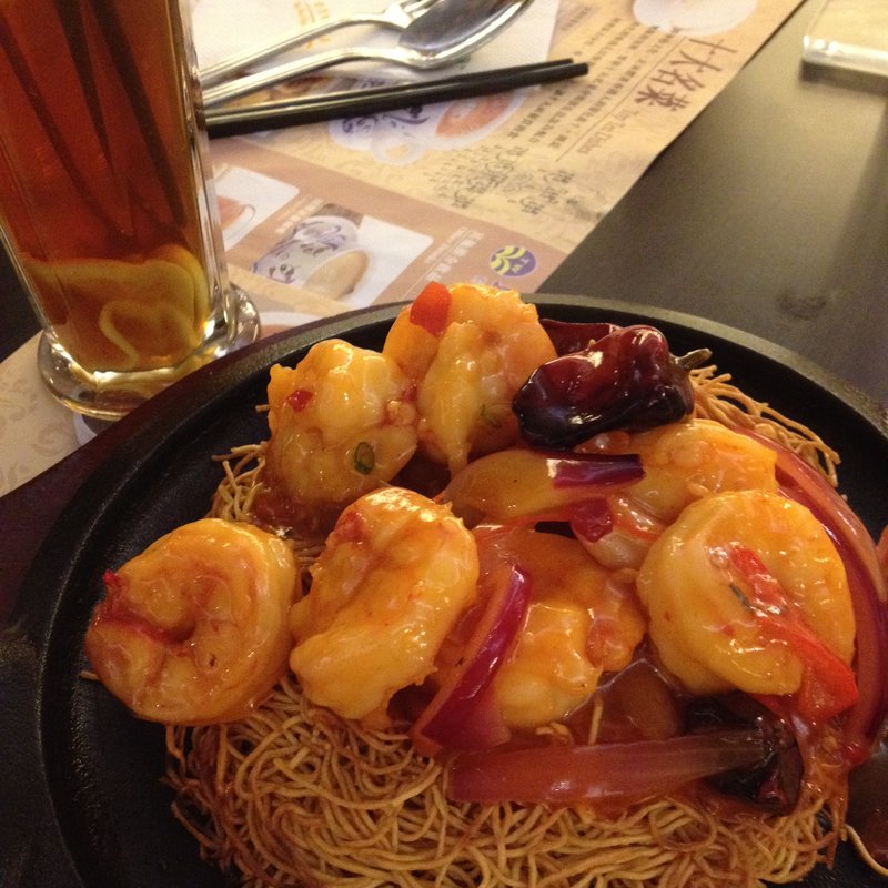 海老の固焼きそば(翠華餐廳)
