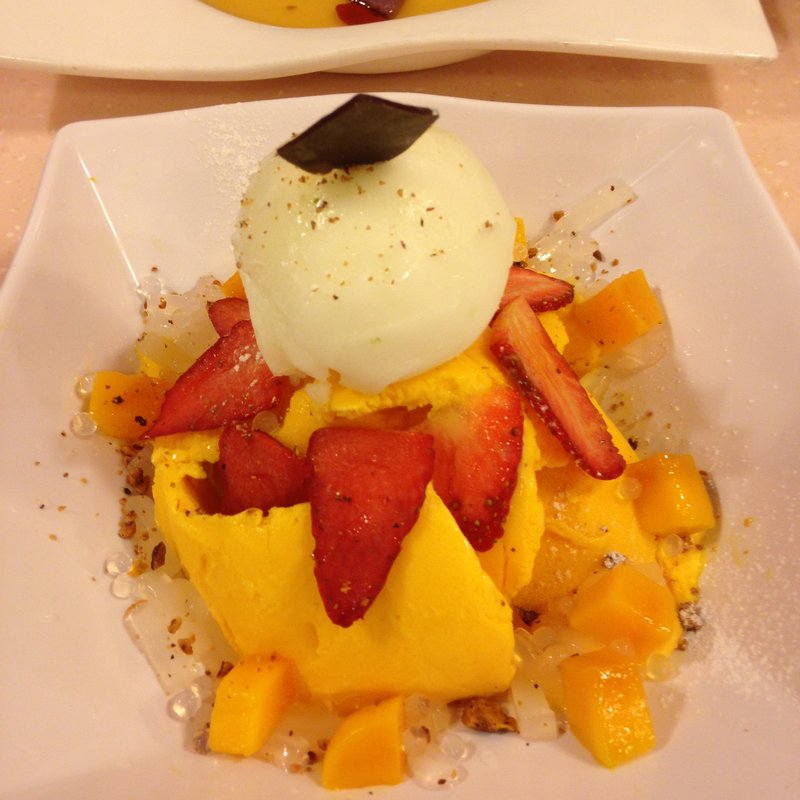 マンゴーアイスとライムシャーベット(甜蜜蜜甜品專門店)