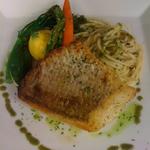 Seared Opaka with Linguini Pasta