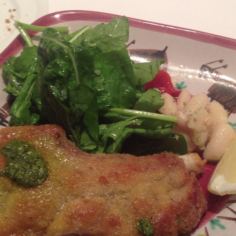 ランチメニュー（4種類のチーズを詰めた子羊のカツレツ）(オステリア オ ジラソーレ OSTERIA O'GIRASORE)