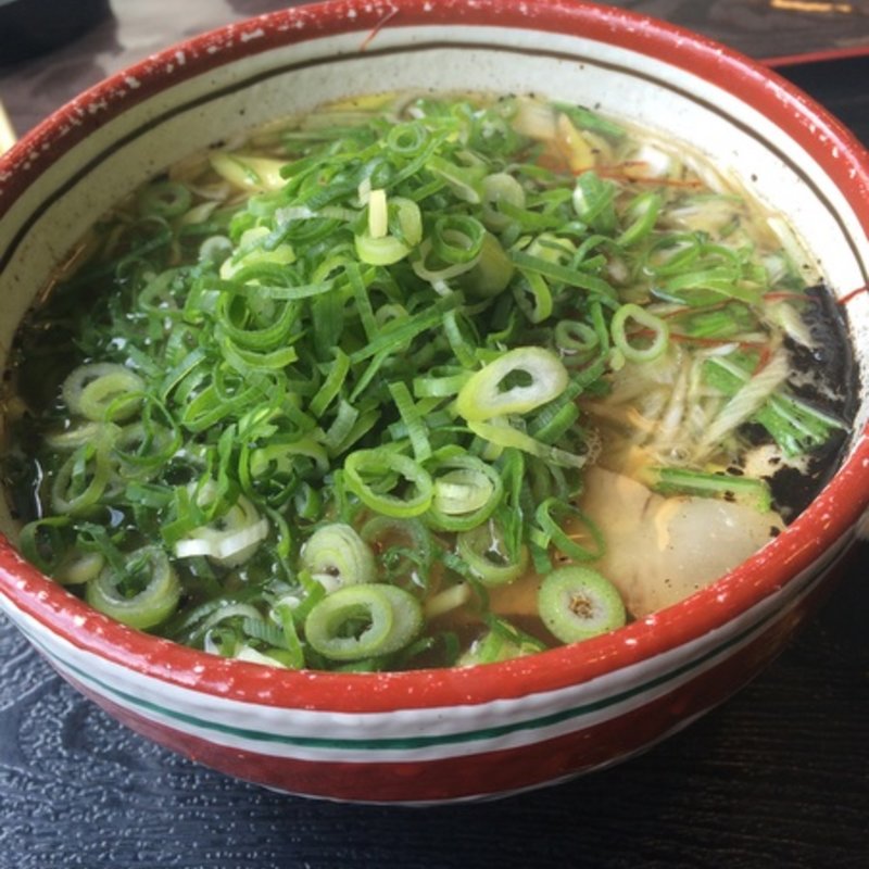 ねぎそば(ネギ大盛り）(鐘園亭)