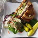 Crab and bacon sandwich