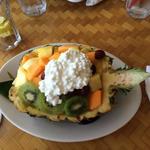Pineapple, papaya fruit bowl
