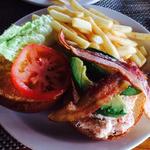 Crab, avocado & bacon sandwich