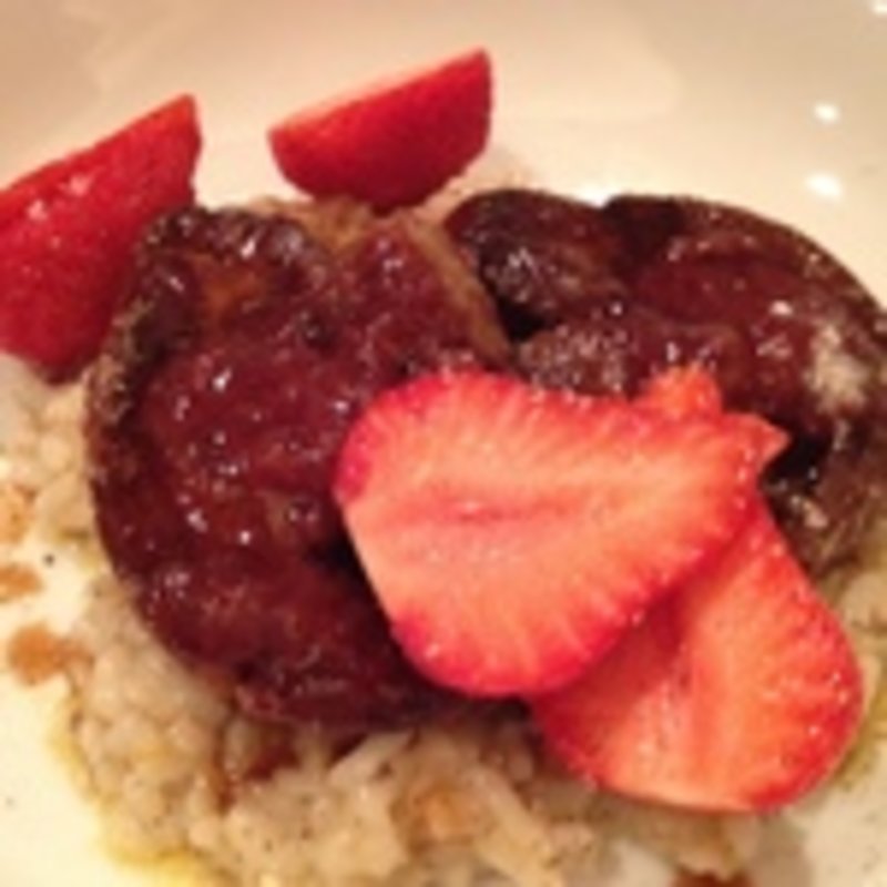 フォアグラのソテーとあまおうのリゾット(ビストロ サブリエ (BISTRO SABLIER))