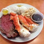 Prime rib and king crab