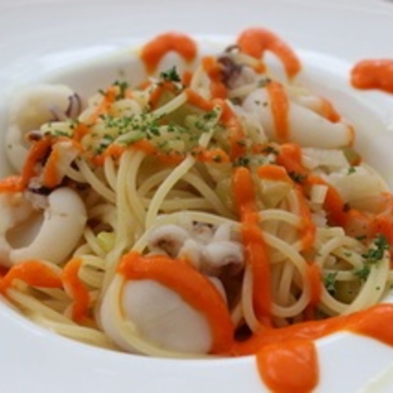 ミニ甲イカと長ネギのゼンゼロソースパスタ (プリンツ （prinz）)