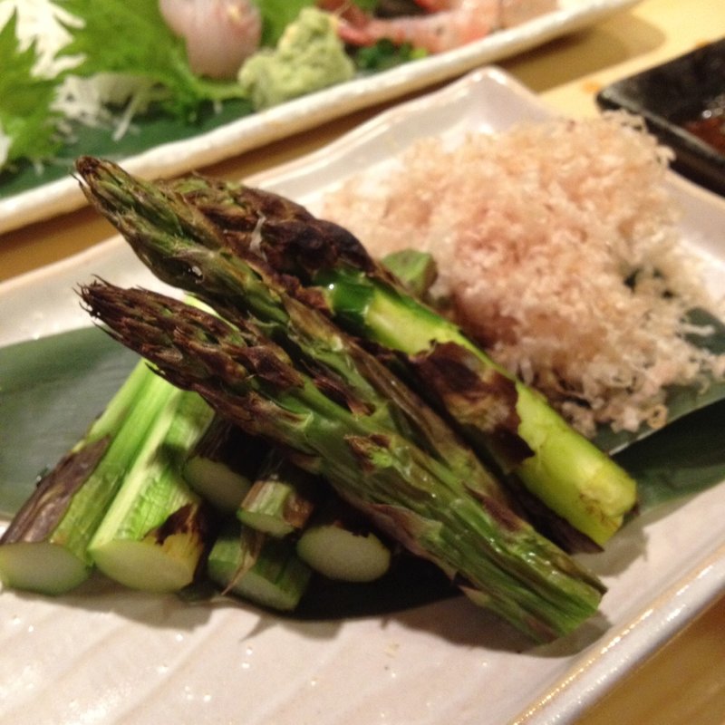 焼きアスパラ(開陽亭)