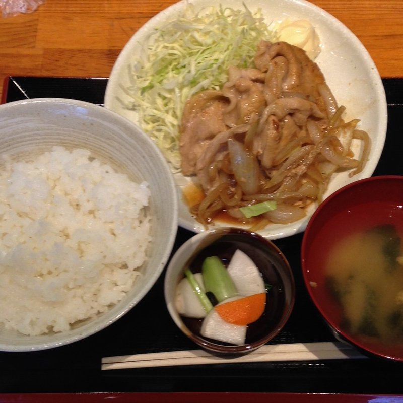 生姜焼き定食(牡蠣バル )