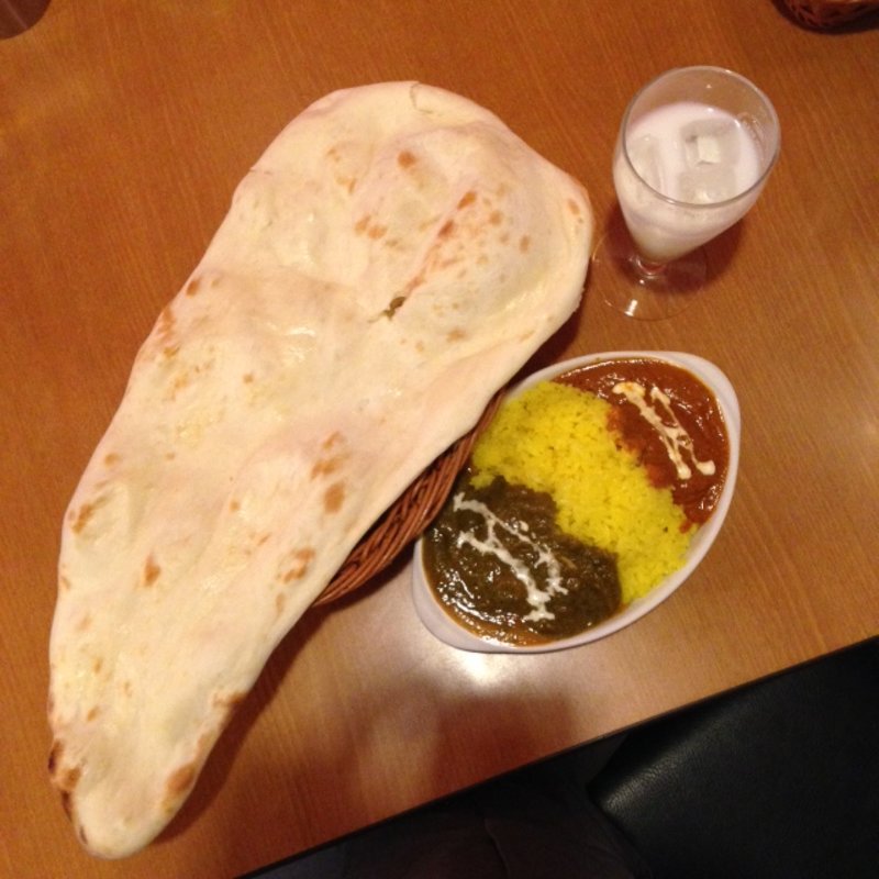 おすすめランチ（マトン、ほうれん草チキンカレー）(New Namaste Himal(ニューナマステヒマール))