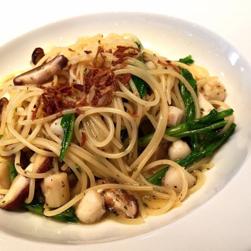 小柱ときのこのアーリオ・オーリオ(Royal Garden Cafe 渋谷店)