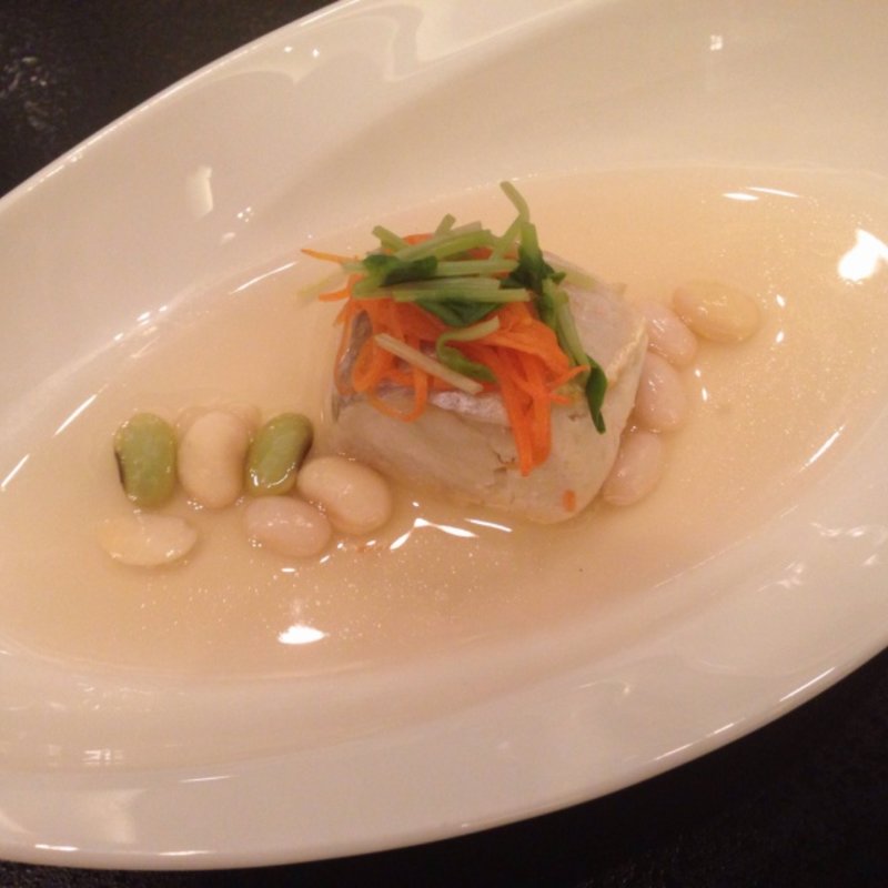 イトヨリ鯛豆腐けんちん包み蒸し (八芳園 )