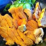 Uni bowl w egg omelette