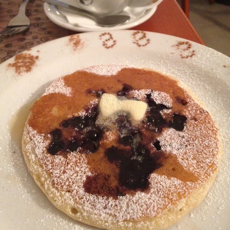 ブルベリーパンケーキ(Cafe U Cerneho Beranka)