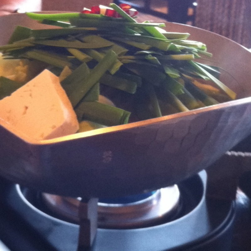 もつ鍋(立川うまやの楽屋)