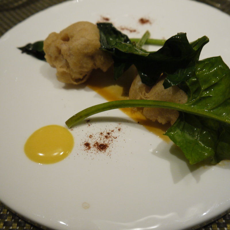 ディナーコース白子のフリットサラダ(リストランテ・ヒロ 大阪)