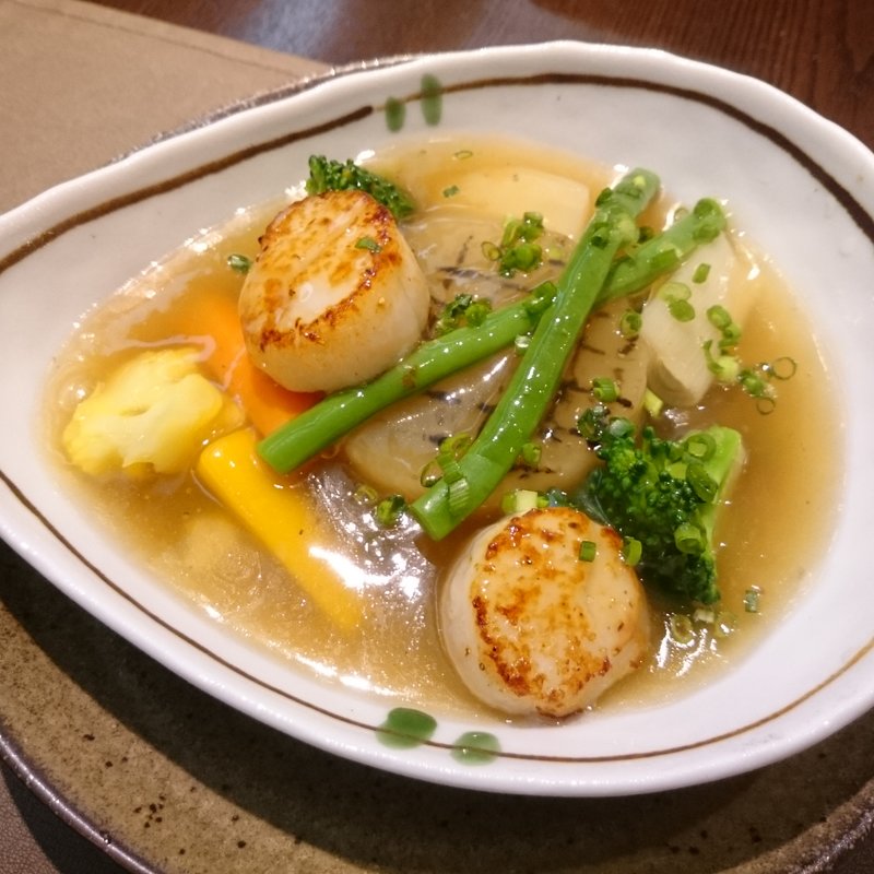 大根の網焼きのコンソメ煮　オイスター風味(ベジタブルキッチン　サンテ)