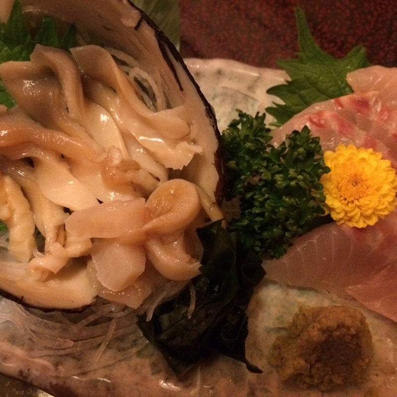 刺身(ホッキ貝、すずき)(松川 )