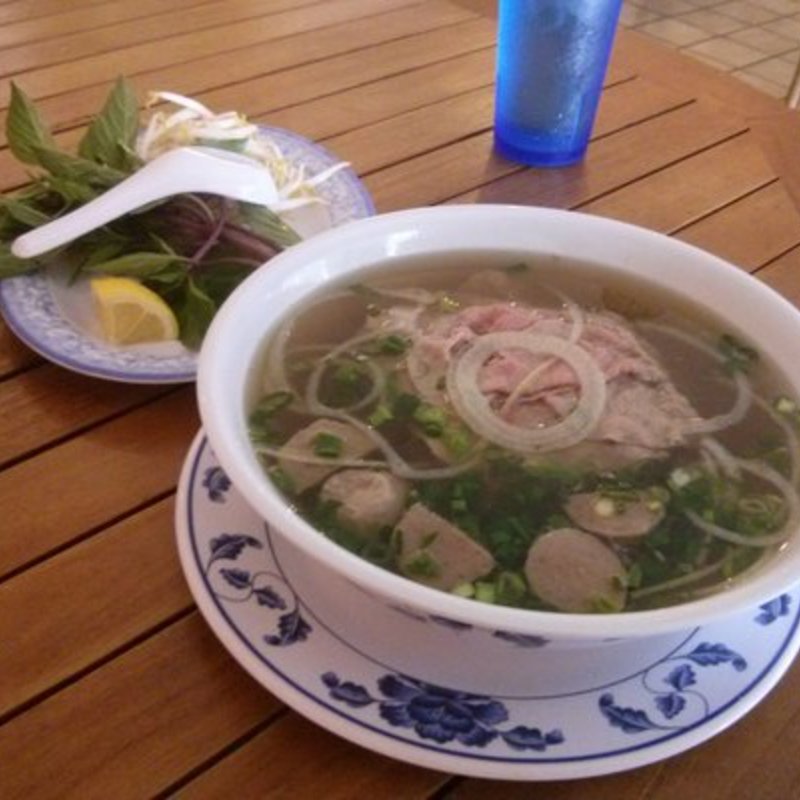 Eye steak beef with meatballs pho(Pho & Company )