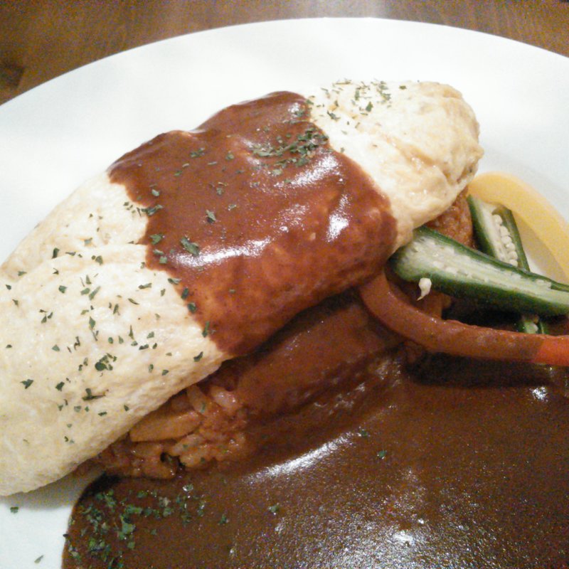 デミグラスソースのオムライス(Cherish Cafe)