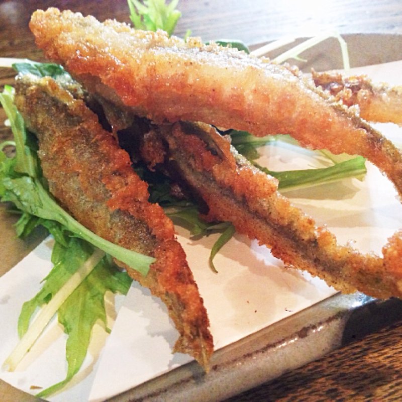ししゃもの天麩羅(赤○中目黒｜居酒屋)