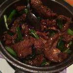 Sizzling beef ginger & scallions ビーフ鍋