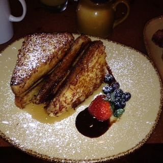 Peanut butter and banana stuffed French toast(The Bounty of the Islands)