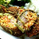 Nori Wrapped crab stuffed ahi