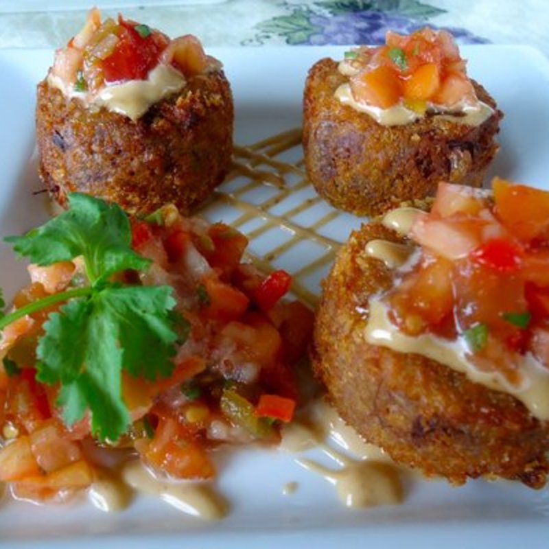 Okinawan Sweet Potato & Kalua Pork Cakes(Kahai Street Kitchen)