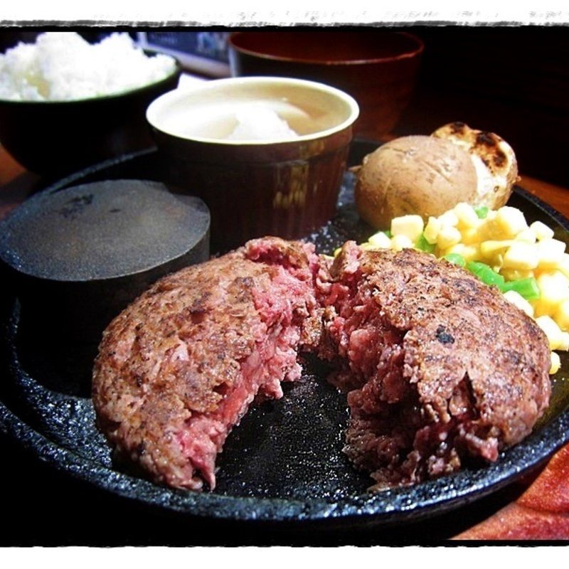 ハンバーグ（150g）～スープ・ライス付(うぉぉー!!!ハンバーグ )