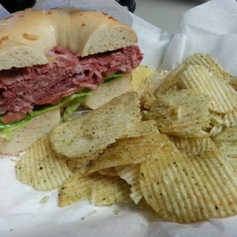 Pastrami on onion bagel(This Is It Too)