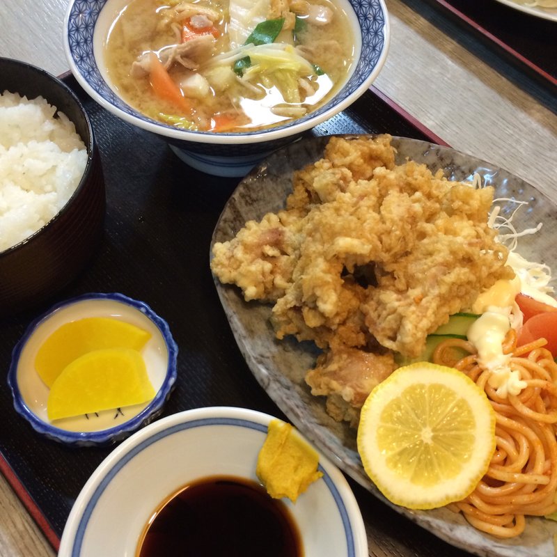 鶏天定食(お食事処 淀ヤ)