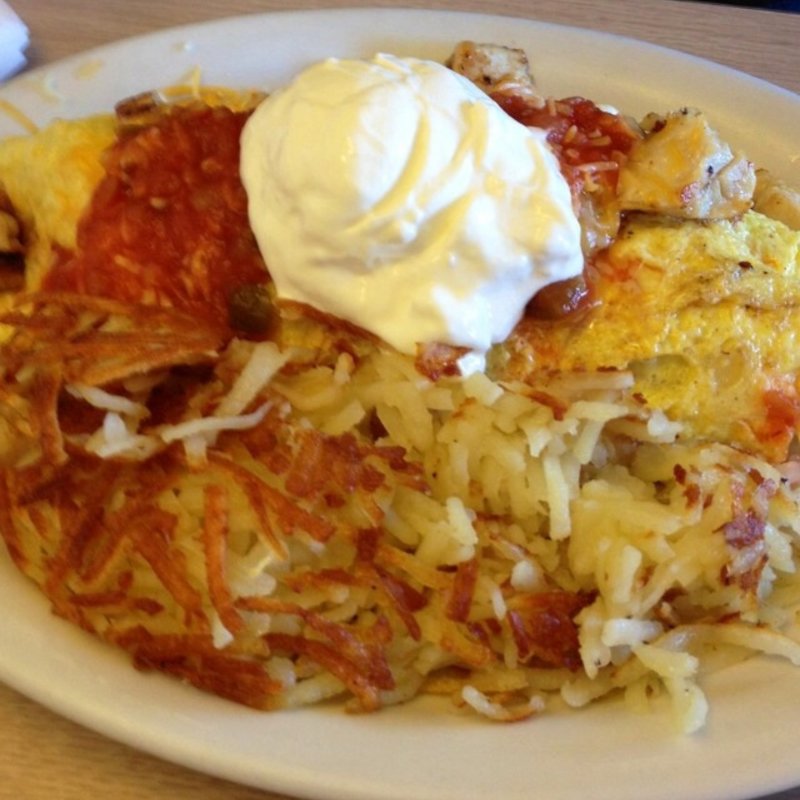 Fajita Chicken Omelette(The Pancake Factory)