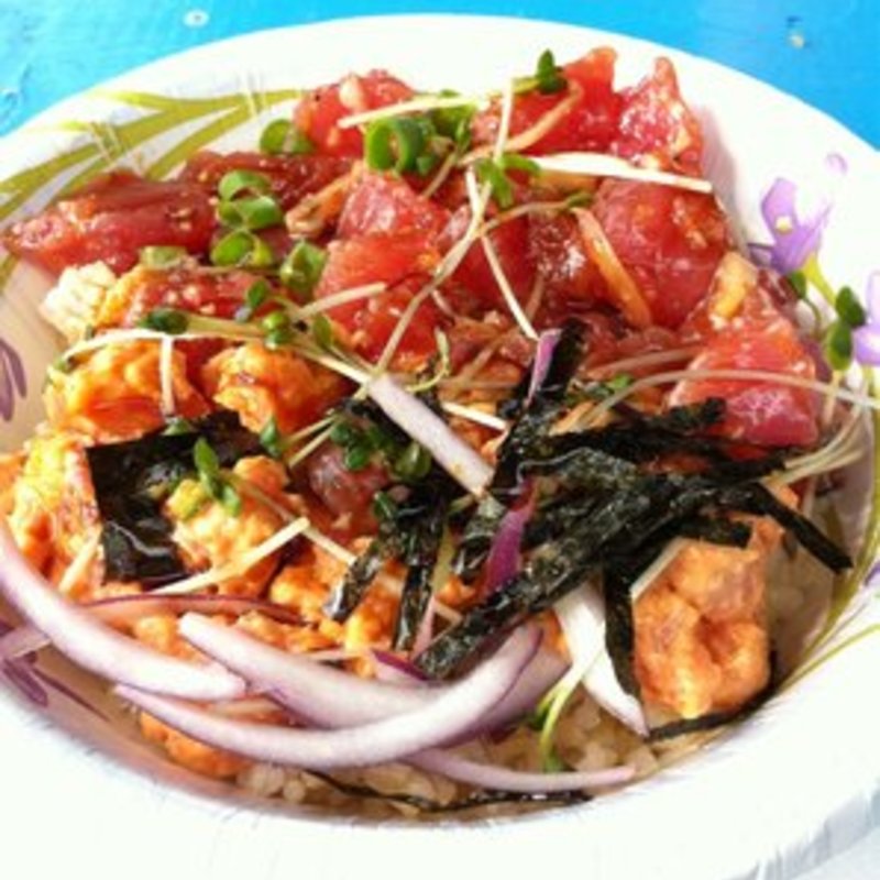 Oyster Sauce Poke & Spicy Ahi Poke Combo(Pupukea Grill)