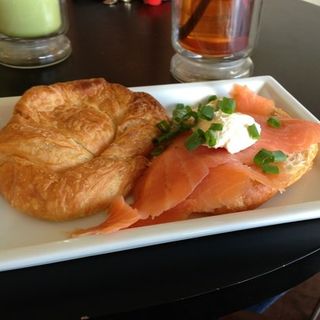 Salmon on croissant(The Tea Farm Cafe)