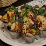 Shrimp and tofu salad