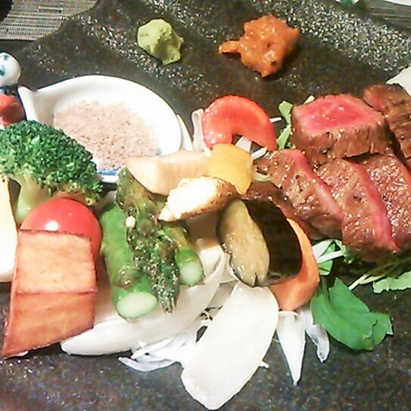 豊後牛と旬野菜の炭火焼（120g）(博多十和蔵 （とわくら 【旧店名】 博多 々藏）)