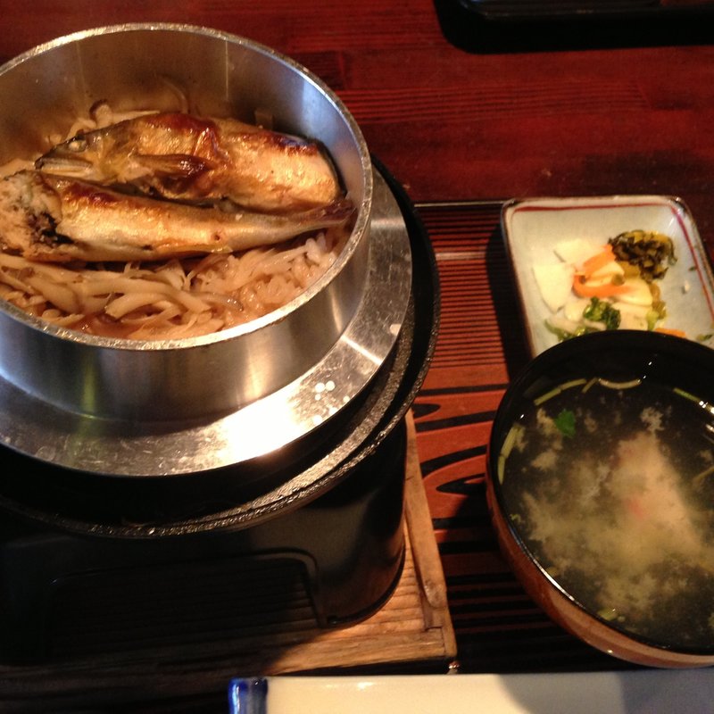 鮎釜飯(ことぶき家)